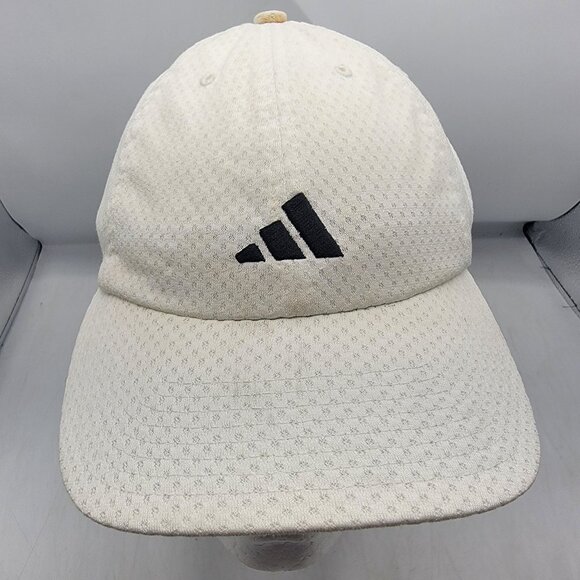 Adidas Unisex White Mesh Baseball Hat Cap Casual Outdoors Lightweight - Picture 1 of 10
